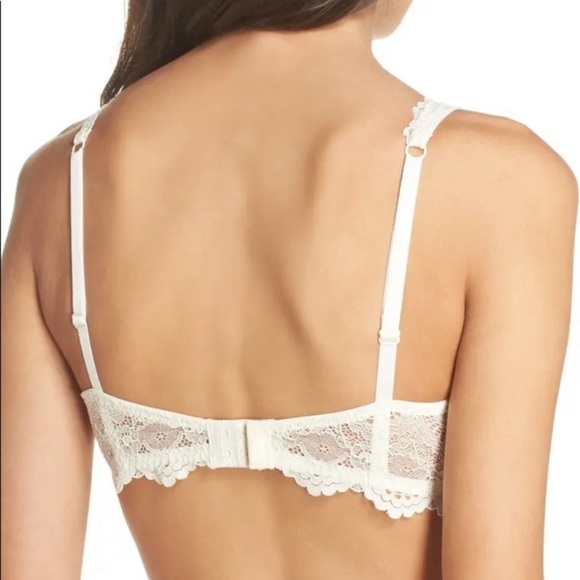 Free People Lace Plunge Underwire White Bra NWT - Picture 2 of 7